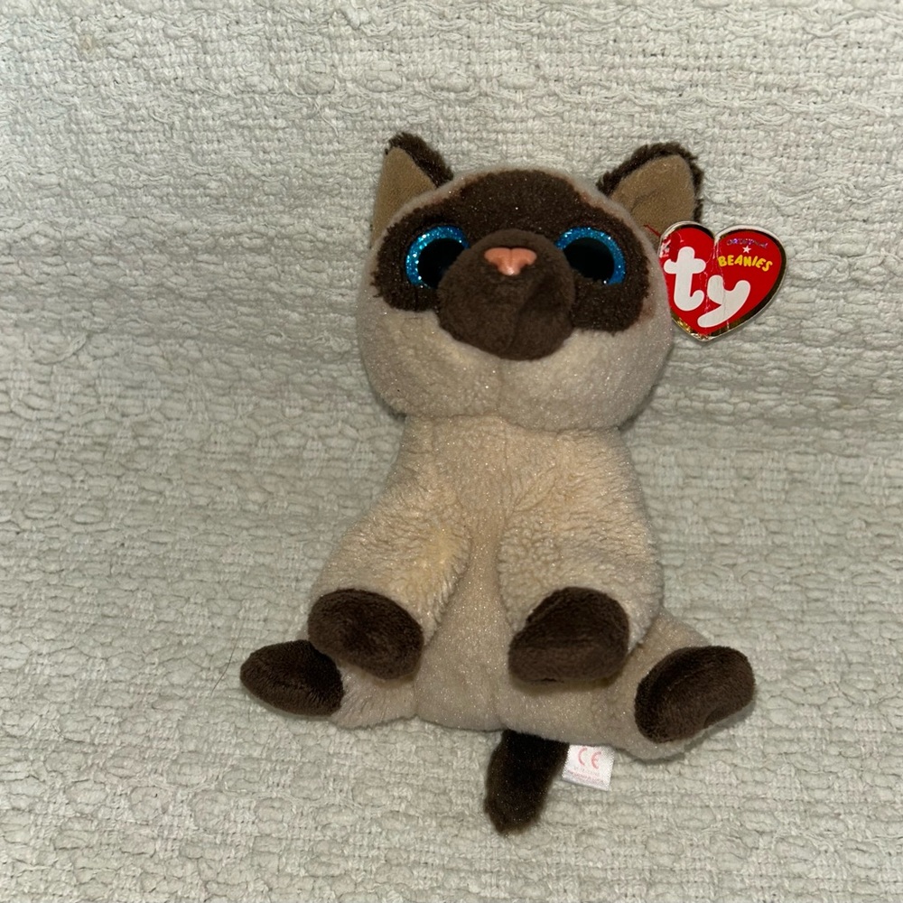 Ty Beanie Baby - JADEN the Siamese Cat (6 Inch)  Stuffed Animal Toy Blue Eyes